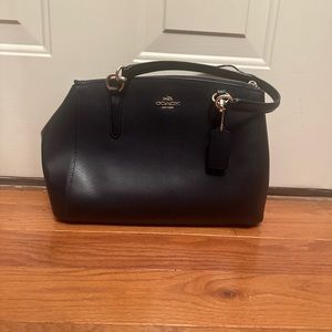 Navy blue coach purse